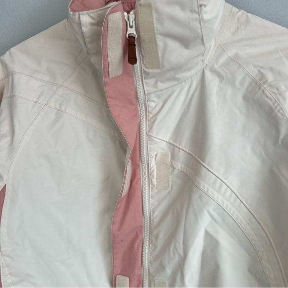 COLUMBIA CONVERTS Sportwear White Pink Zip Up Jacket Women's Size M Waterproof - Picture 9 of 16